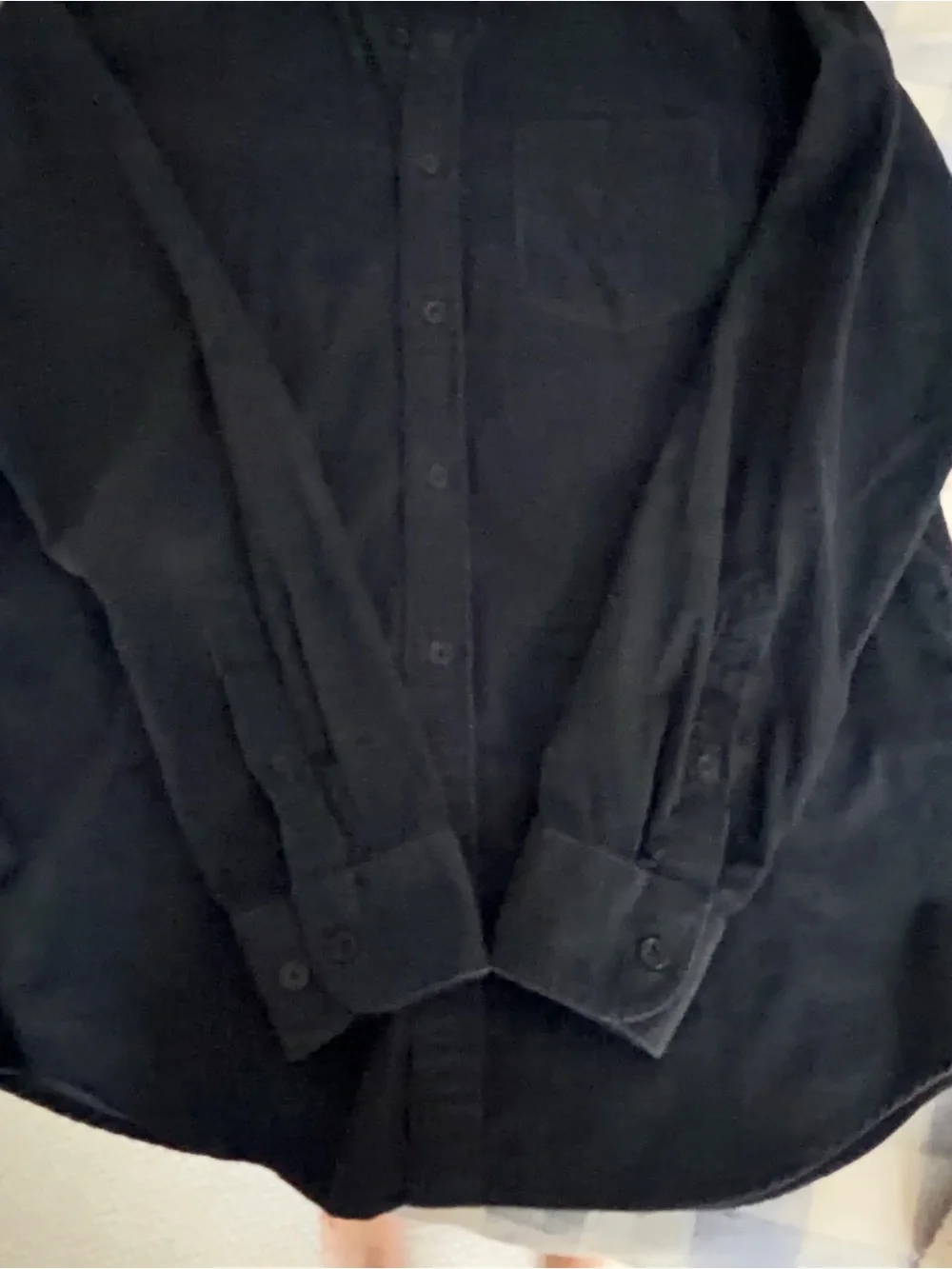 Banana Republic Lightweight Slim Fit Corduroy Button-Down Shirt Navy Medium